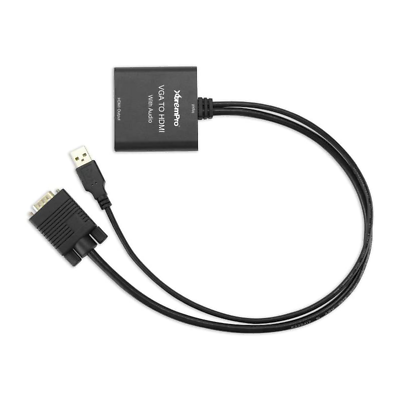 Bytecc 61087 VGA to HDMI Converter Adapter w/Audio - Black