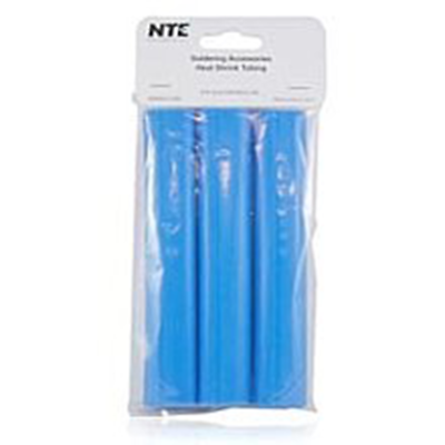 NTE Electronics 47-25506-BL Heat Shrink 3/4" Dia W/adhesive Blue 6" Length 3pcs