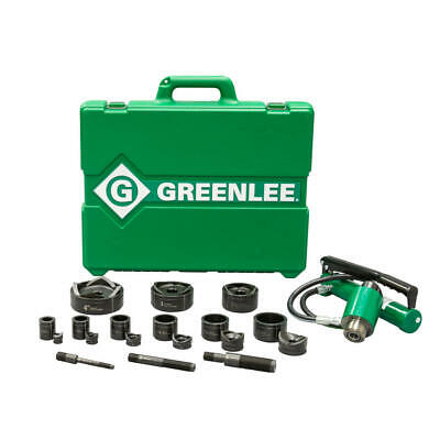 Greenlee 7309 11-Ton Hydraulic Knockout Kit with Hand Pump (1/2" - 3" and 4")