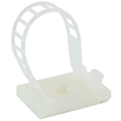 NTE Electronics 04-LACC39 LADDER CABLE CLAMP 1.024" NATURAL W/ ADHESIVE 10/BAG