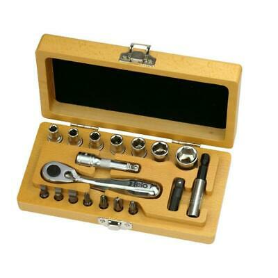 FELO 0715762367 18pcs. Classic Wooden Toolbox. Hand Tools Mini Set