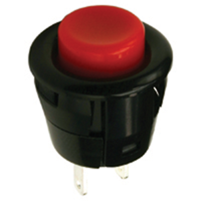 NTE Electronics 54-385 SWITCH ROUND PUSHBUTTON SPST RED ACTUATOR