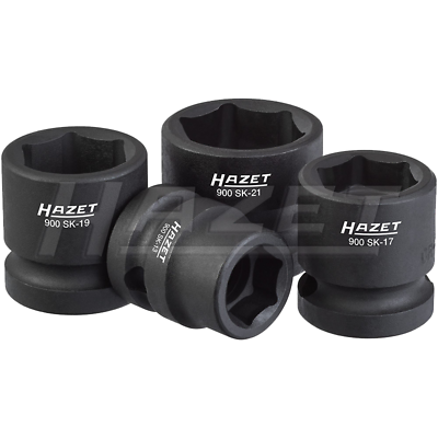 Hazet 900SK/4 Hollow 12.5mm (1/2") Hexagon Impact Socket Set