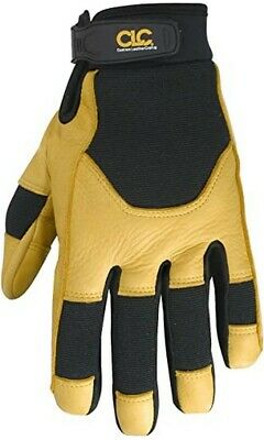 CLC 285L Work Gloves with Top Grain Deerskin and Neoprene Wrist Closure, Large