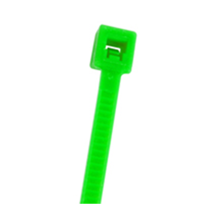 NTE Electronics 04-115011 CABLE TIE 50 LB. STD 11.2" FLUORESCENT GREEN 100/BAG