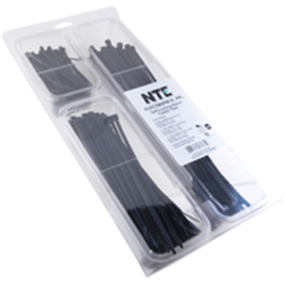 NTE Electronics 04-CPBLK CABLE TIE CONVENIENCE PACK BLACK NYLON