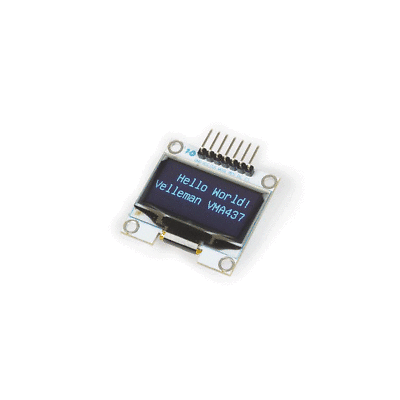 Velleman VMA437 1.3 Inch OLED Screen for Arduino (SH1106 Driver, SPI)