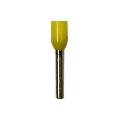 Eclipse 701-023-100 18 AWG Yellow 10mm Barrel Wire Ferrules, 100 Pack.