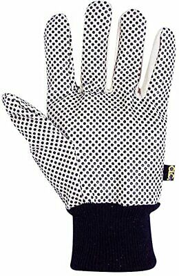 CLC Custom Leathercraft 2006 Cotton Canvas Gloves with Gripper Dots , Black