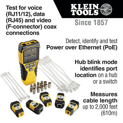 Klein Tools VDV501-853 Scout® Pro 3 Tester with Test + Map Remote Kit