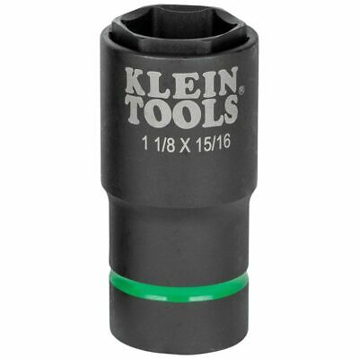 Klein 66066 2-in-1 Deep Impact Socket, 6-Point 1-1/8-Inch and 15/16-Inch