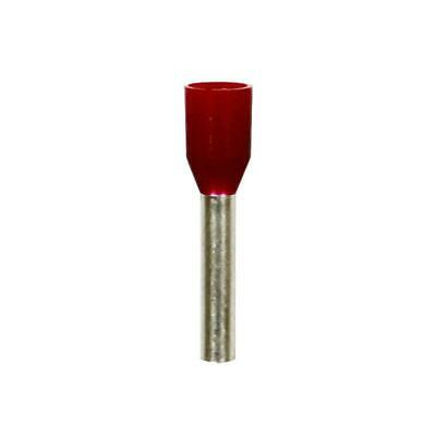 Eclipse 701-024-100 16 AWG Red 10mm Barrel Wire Ferrules, 100 Pack.