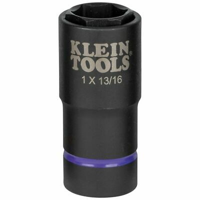 Klein 66065 2-in-1 Deep Impact Socket, 6-Point 1-Inch and 13/16-Inch Hex Socket