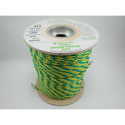 Greenlee 413 Poly Pro Rope, 1/4" x 600'