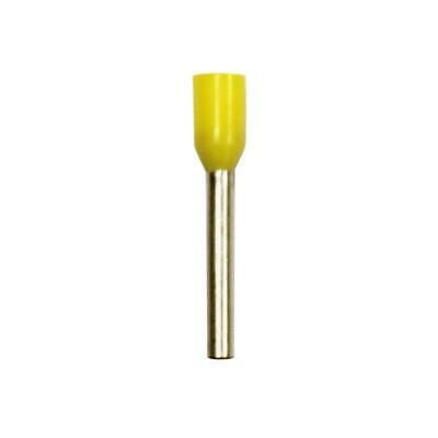 Eclipse 701-032-100 18 AWG Yellow 12mm Barrel Wire Ferrules, 100 Pack.