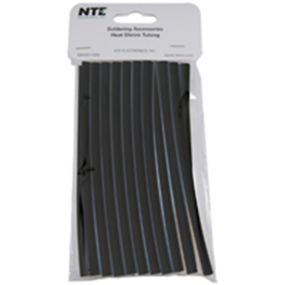 NTE Electronics 47-20506-BK Heat Shrink 1/4 In Dia Thin Wall Black 6 In Length
