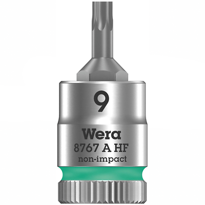 Wera 05003361001 8767 A HF TORX® Zyklop bit socket, 1/4" drive, TX9