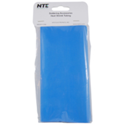 NTE Electronics 47-21106-BL Heat Shrink 1 1/2" Dia Blue 6" Length 4pcs 2:1