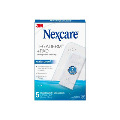 Nexcare Tegaderm + Pad Transparent Dressing H3584, 2 3/8 in x 4 in