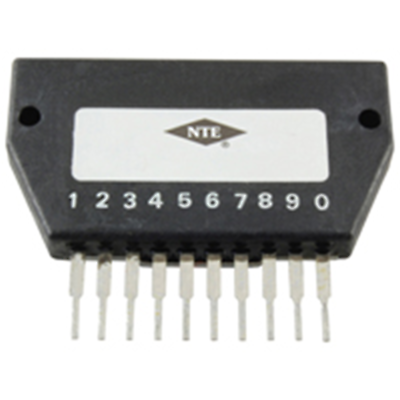 NTE Electronics NTE1027 HYBRID MODULE 13 WATT AUDIO POWER AMP 10-LEAD SIP