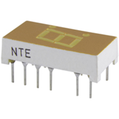 NTE Electronics NTE3064 LED-display Yellow 0.300 Inch Seven Segment Common Anode