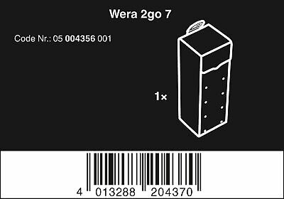 Wera 05004356001 2GO 7 High Tool Box, 100 x 105 x 300 mm, Black