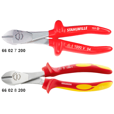 Stahlwille 66027160 6602 VDE Heavy Duty Side Cutters, 160mm, Dip-Coated