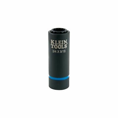 Klein 66001 2-in-1 Impact Socket, 12-Point, 3/4 and 9/16-Inch