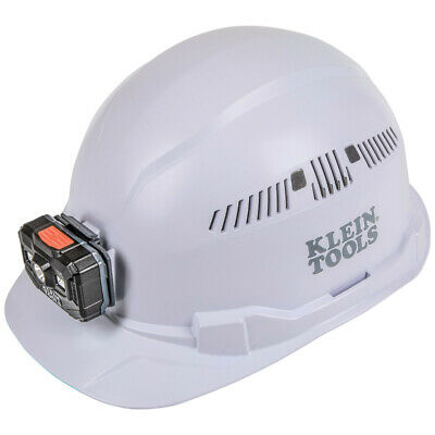 Klein Tools 60113RL Hard Hat, Vented, Cap Style with Rechargeable Headlamp