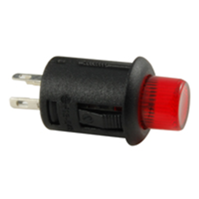 NTE Electronics 54-701-R SWITCH PUSH BUTTON SPST 3A 125VAC OFF-ON RED ACTUATOR
