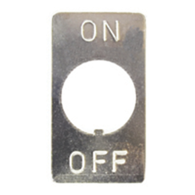 NTE Electronics 54-901 INDICATOR PLATE ON-OFF NICKEL PLATED