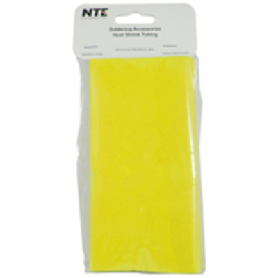 NTE Electronics 47-21106-Y Heat Shrink 1 1/2" Dia Yellow 6" Length 4pcs 2:1
