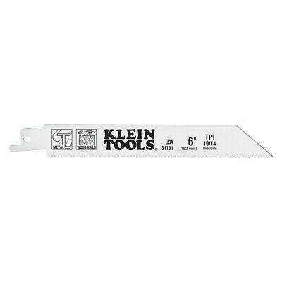Klein Tools 31731 6-Inch Reciprocating Saw Blades, 10/14 TPI, 5-Pack
