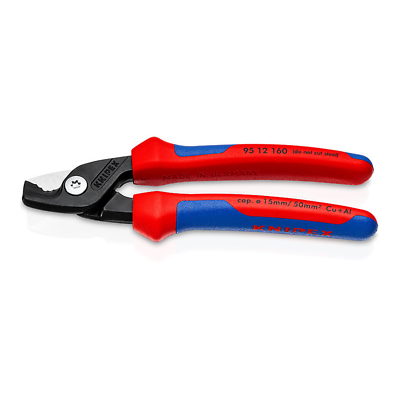 KNIPEX 95 12 160 Cable Shears with StepCut Edge, MultiGrip