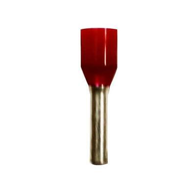Eclipse 701-016-100 16 AWG Red 8mm Barrel Wire Ferrules, 100 Pack.