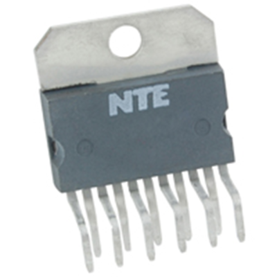 NTE Electronics NTE7105 IC - DUAL 10W STEREO AMP VCC = 24V TYPICAL 11-LEAD SIP