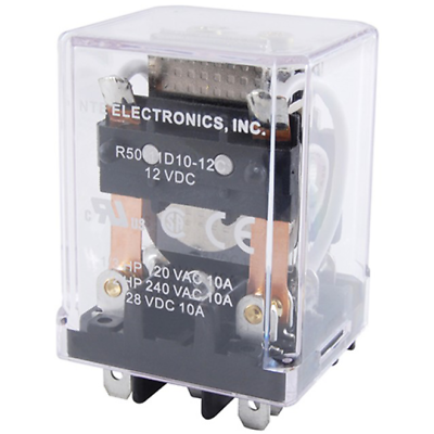 NTE Electronics R50-5D10-24 RELAY SPDT 10A 24VDC MAGNETIC LATCHING .187 QC