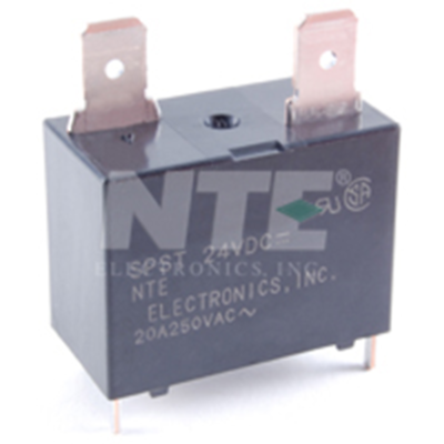NTE Electronics R71-1D20-24 RELAY SPST-NO 20A 24VDC MINIPC BOARD MOUNT