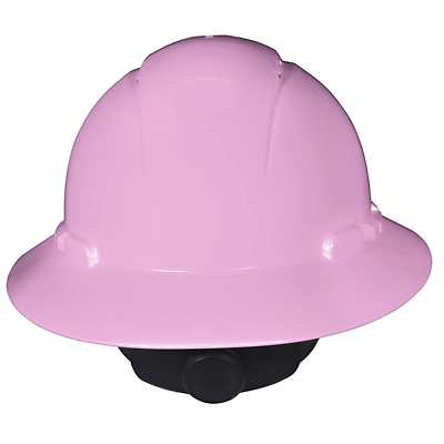 3M Full Brim Hard Hat H-813R, Pink 4-Point Ratchet Suspension