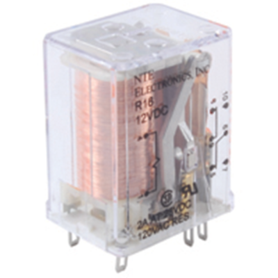 NTE Electronics R16-17D5-12 RELAY-4PDT 5AMP 12VDC COMBO PLUG-IN/SOLDER LUG