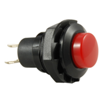NTE Electronics 54-700-R SWITCH PUSH BUTTON SPST 3A 125VAC OFF-(ON) BLACK/RED