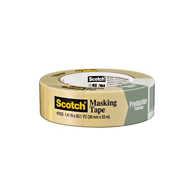 Scotch® General Purpose Masking Tape 2020-36A, 1.41 in x 60.1 yd (36 mm x 55 m)