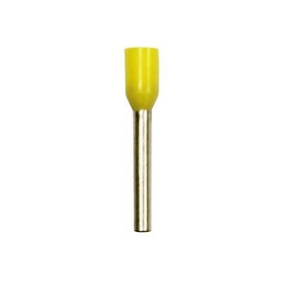 Eclipse 701-032 18 AWG Yellow 12mm Barrel Wire Ferrules, 500 Pack.