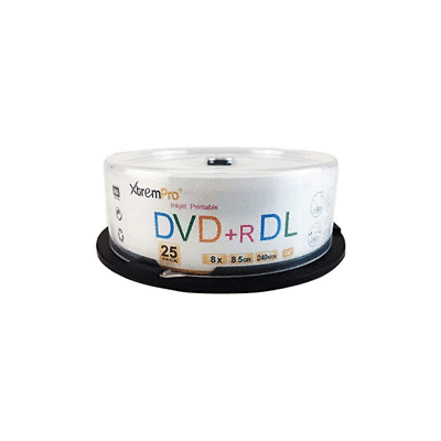 XtremPro DVD+R DL 8X 8.5GB 240min Recordable Double Layer DVD 25 Pack 11126