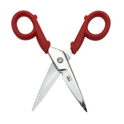 Aven 11013 Electrician Scissors With Wire Stripping Slots & Plastic Grips