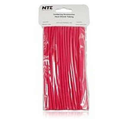 NTE Electronics 47-20706-R Heat Shrink 3/8" Dia Thin Wall Red 6" Length 15pcs