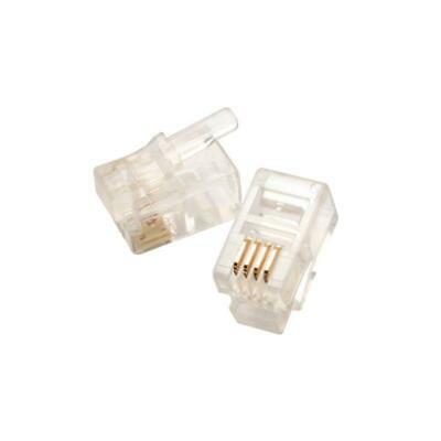 Pro'sKit 702-059 4P4C Stranded Flat Cable Modular Plugs, 6 µin gold.