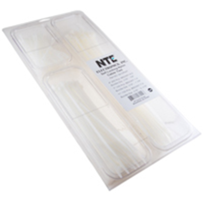 NTE Electronics 04-CPNAT CABLE TIE CONVENIENCE PACK NATURAL NYLON