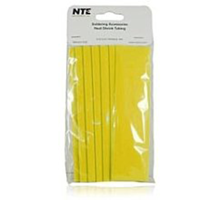 NTE Electronics 47-21006-Y Heat Shrink 1" Dia Yellow 6" Length 7pcs 2:1