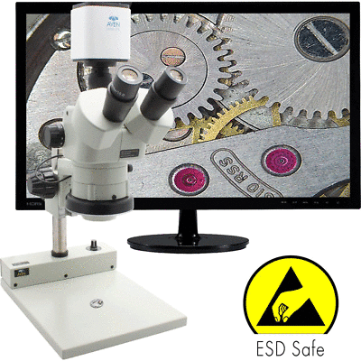 Stereo Zoom Trinocular Microscope SPZV-50E [6.7x - 50x] With Mighty Cam